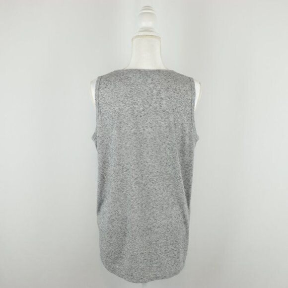 Athleta Get Away Women's Large Gray Heather Scoop Neck Asymmetric Tank Top - Picture 5 of 8